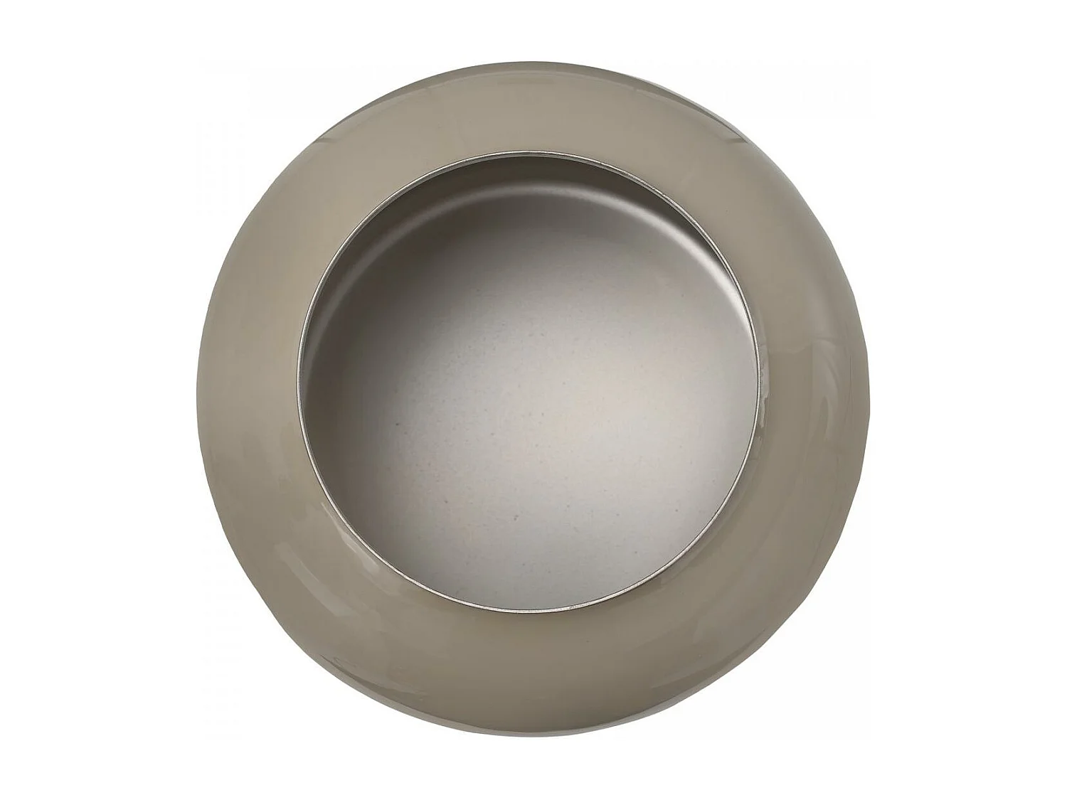 Vase fait à la main en fer ODLI 20x20x20 taupe et gris