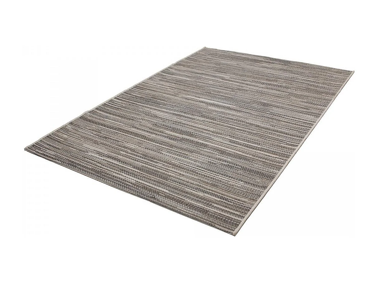 Tapis extérieur 200x290 tissé kilim beige et marron LYN45 SUNSAU