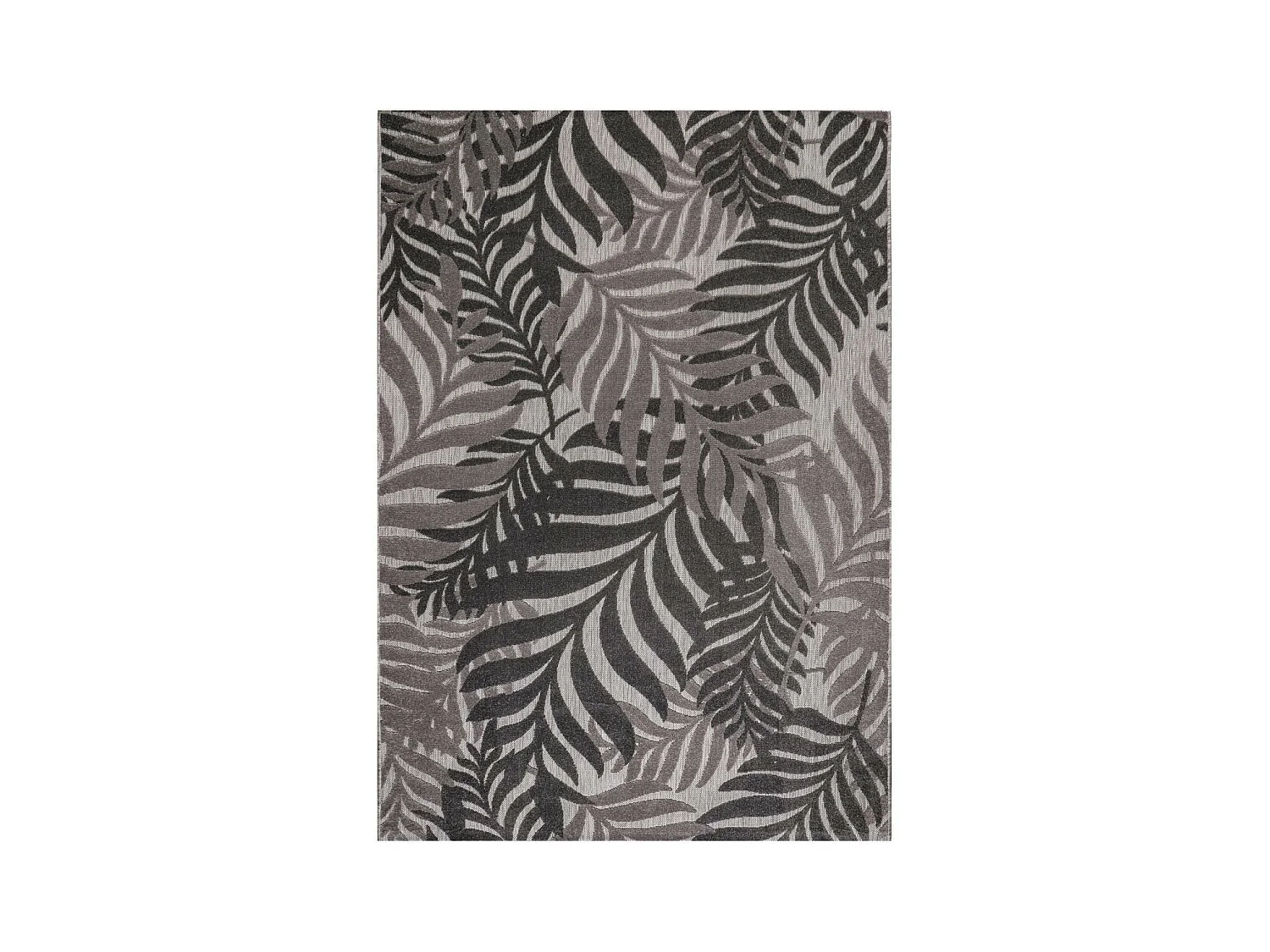 Tapis extérieur 140x200 tissé kilim gris CHIMEK