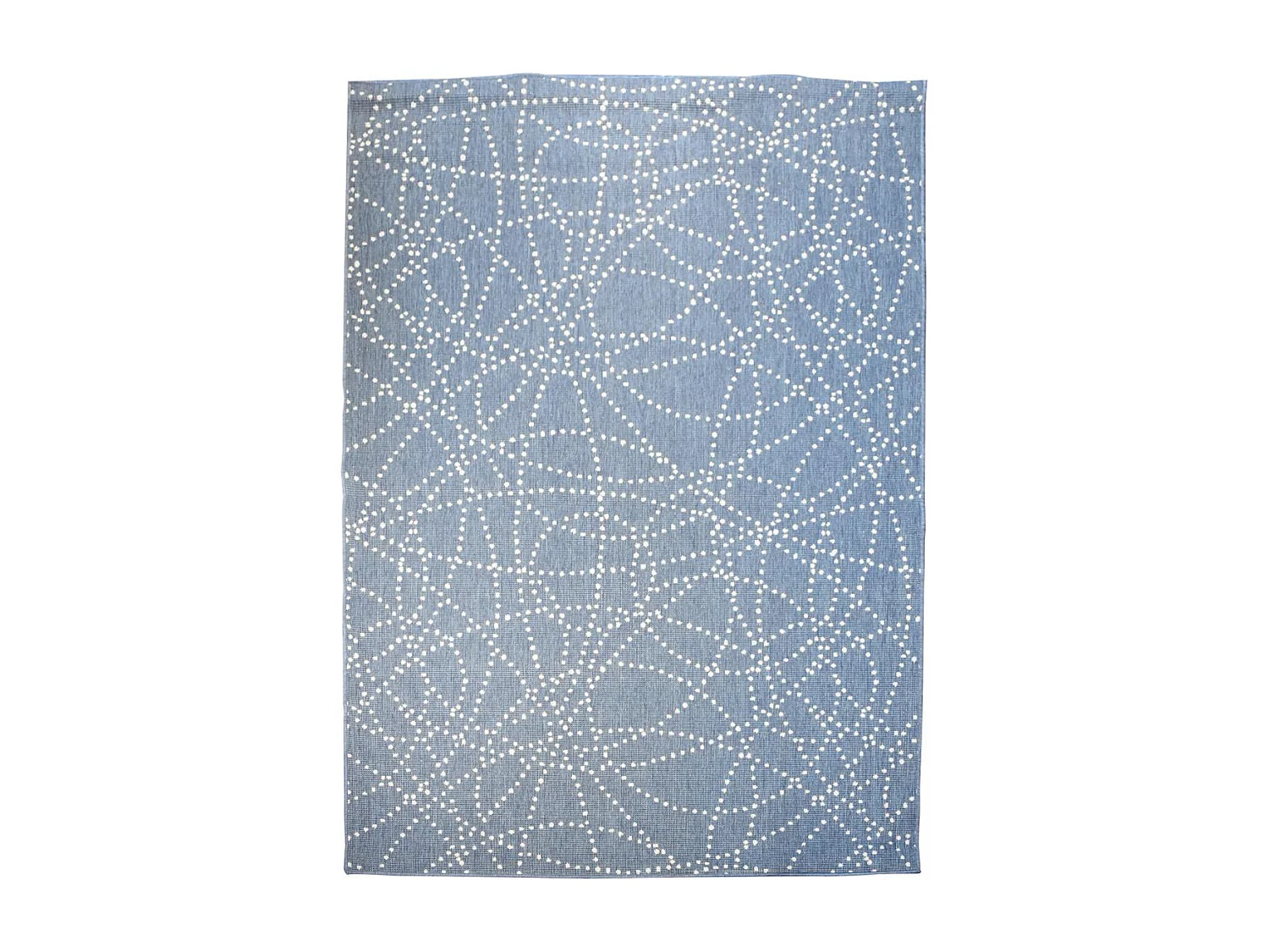 Tappeto da esterno, kilim reversibile 120x170 EX1 TEN blu e bianco