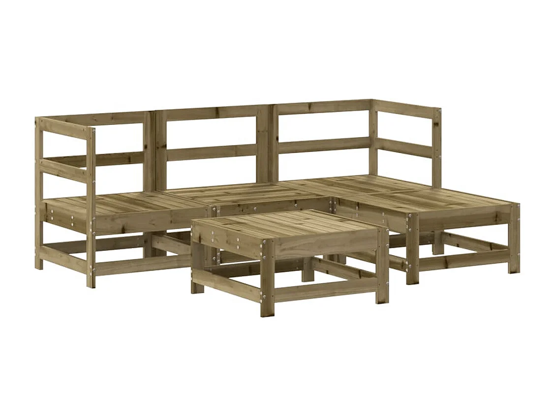 5-delige Loungeset geïmpregneerd grenenhout