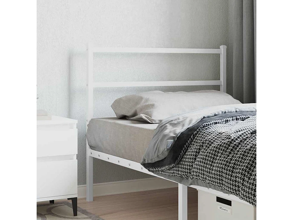 Vervangend hoofdbord 100 cm metaal wit