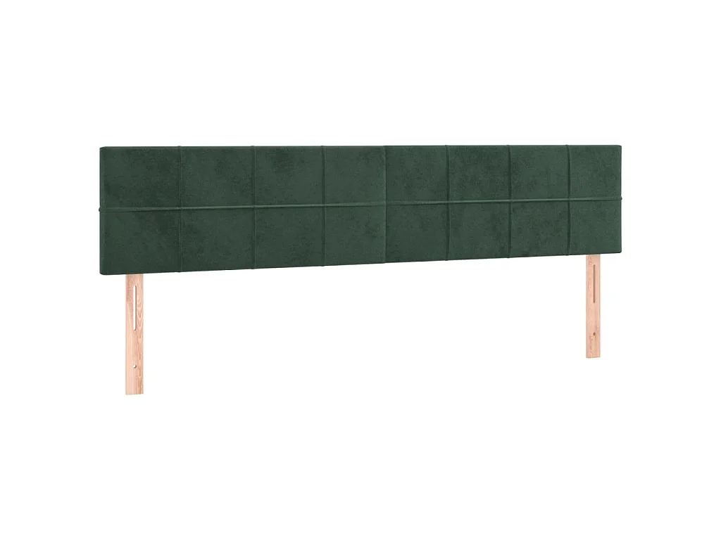 Hoofdbord LED 180x5x78/88 cm fluweel donkergroen