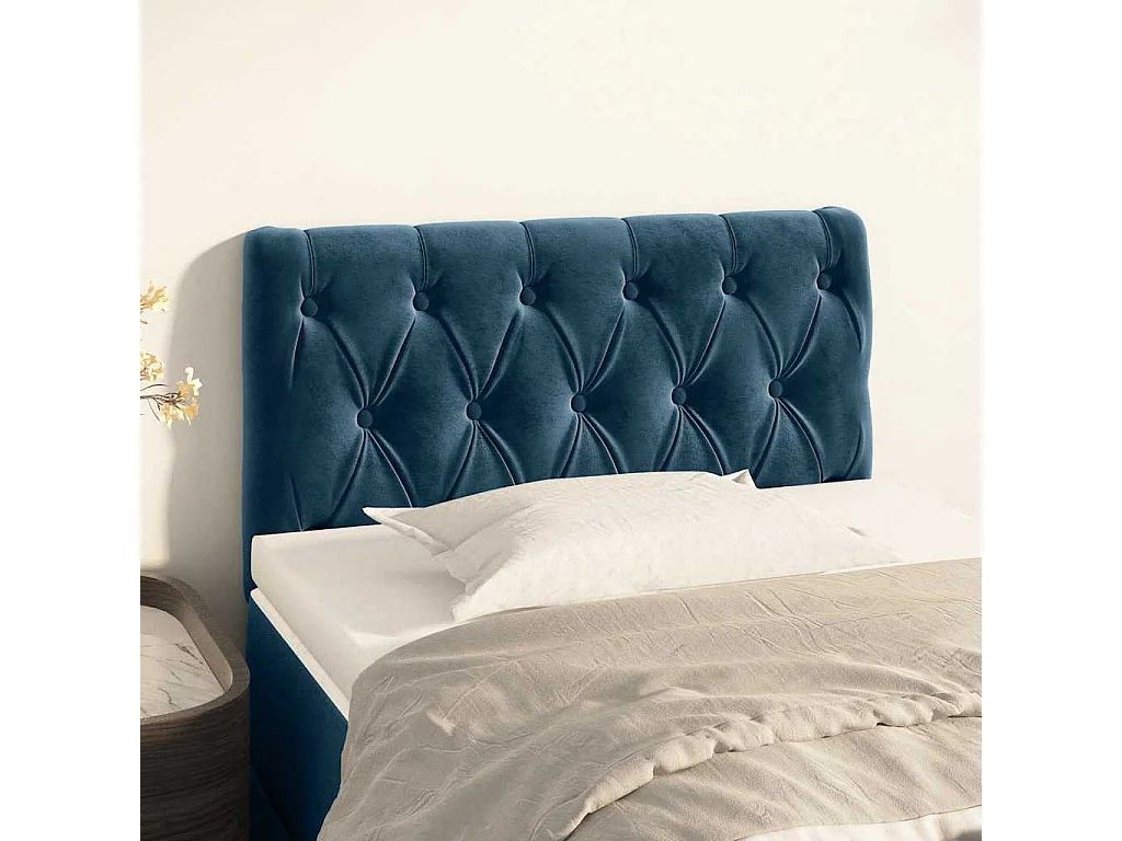 Tête de lit Bleu foncé 80x7x78/88 cm Velours