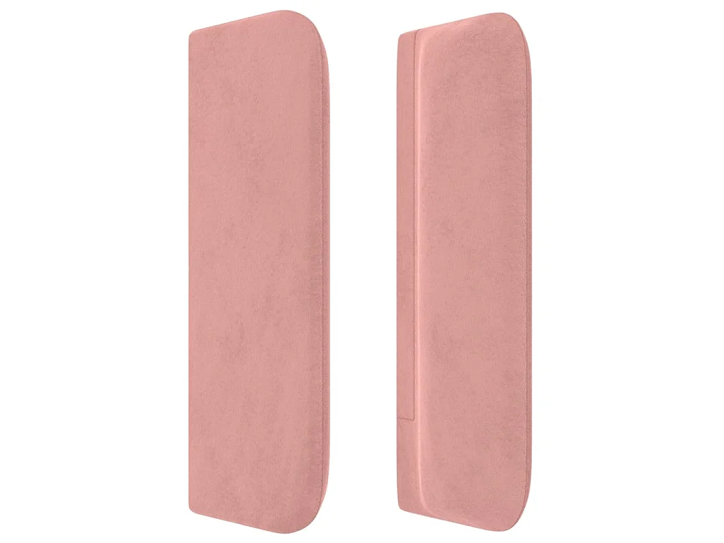Tête de lit avec oreilles Rose 183x16x78/88 cm Velours