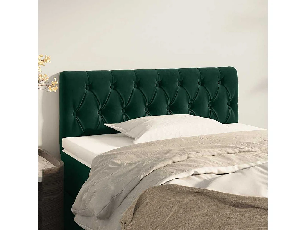 Tête de lit Vert foncé 90x7x78/88 cm Velours