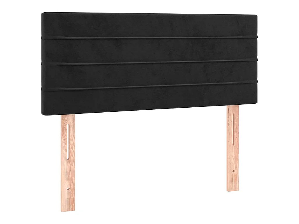 Hoofdbord LED 90x5x78/88 cm fluweel zwart