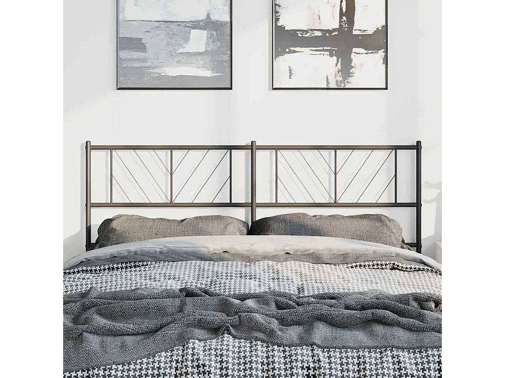 Testiera in Metallo Nero 150 cm