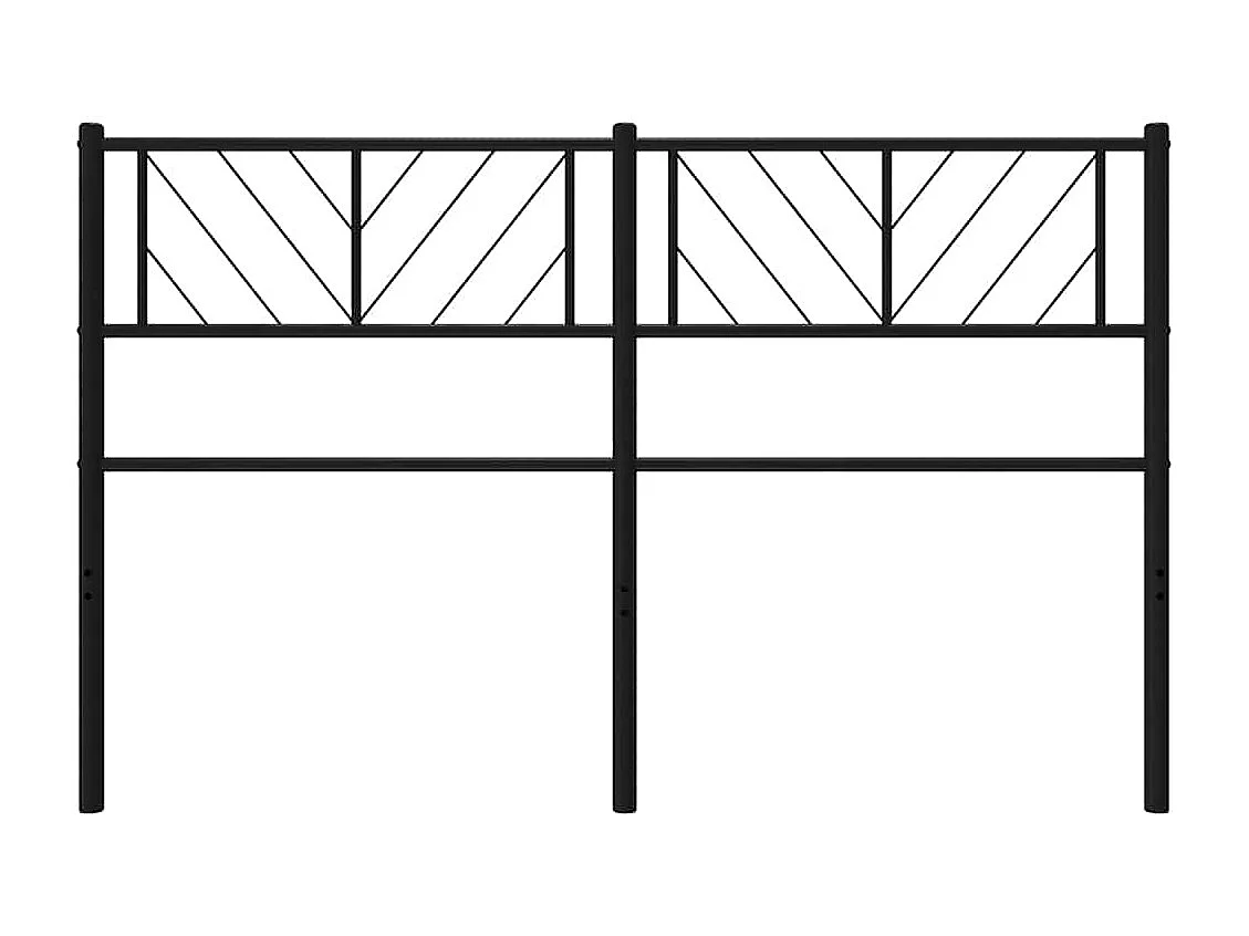 Testiera in Metallo Nero 150 cm