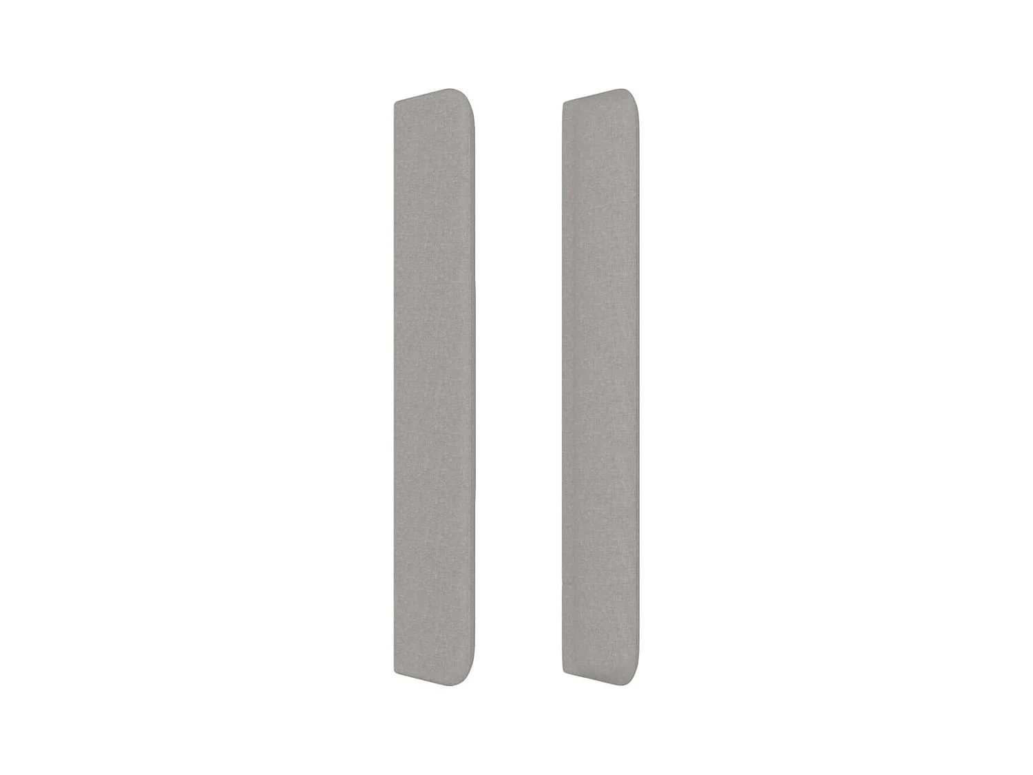 Tête de lit avec oreilles Gris clair 163x16x118/128 cm Tissu