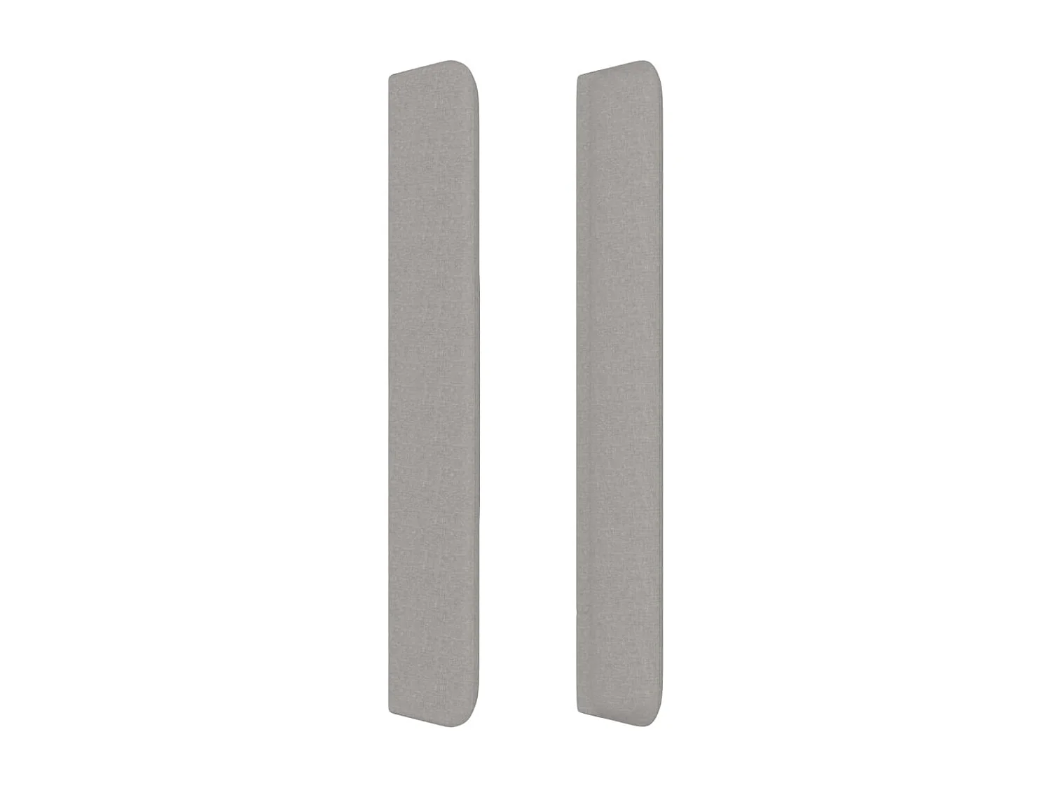 Tête de lit avec oreilles Gris clair 163x16x118/128 cm Tissu
