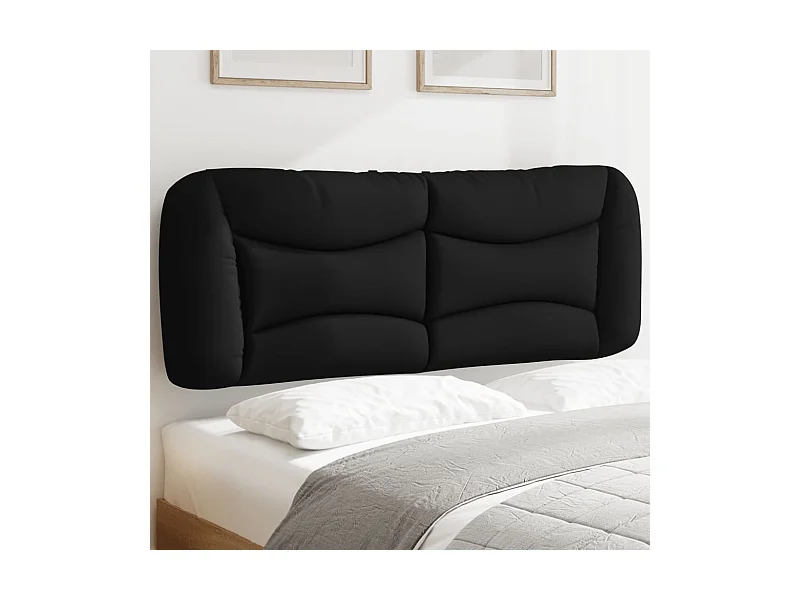 Hoofdbordkussen "Hvar" 140 cm stof zwart