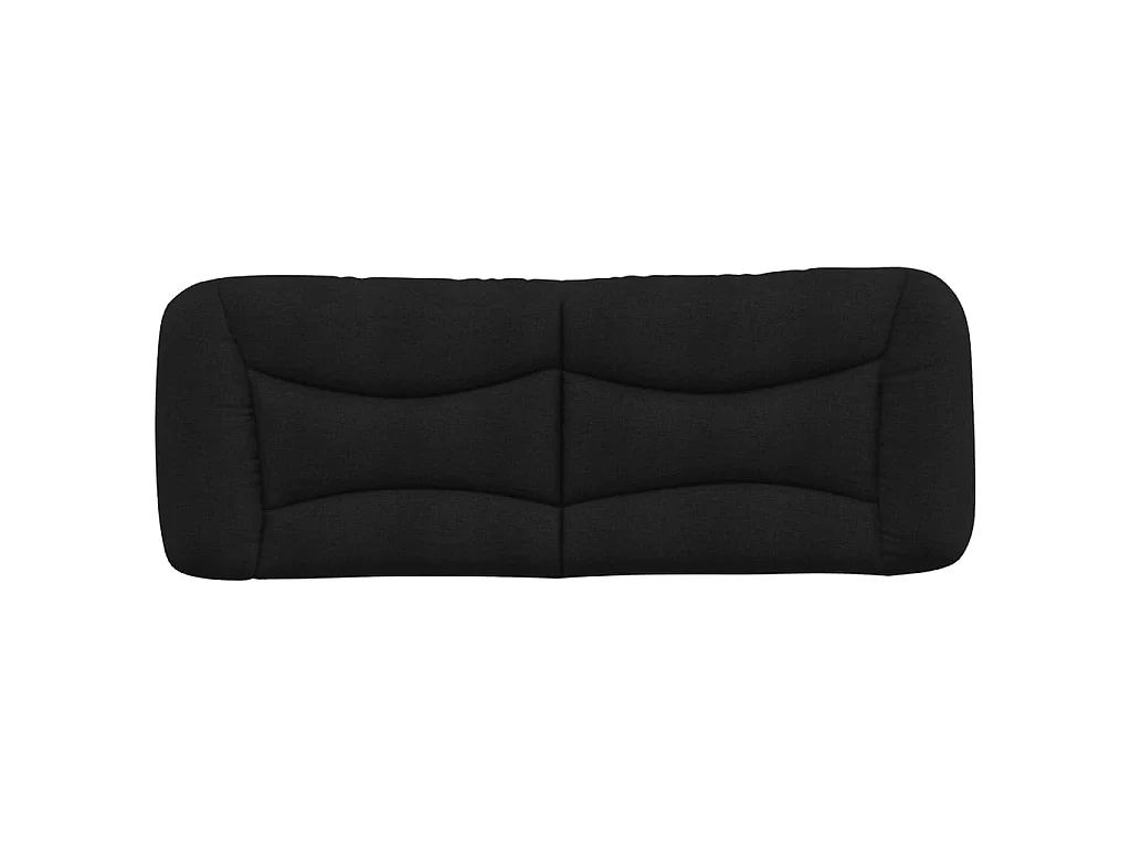 Coussin de tête de lit Hvar noir 140 cm tissu