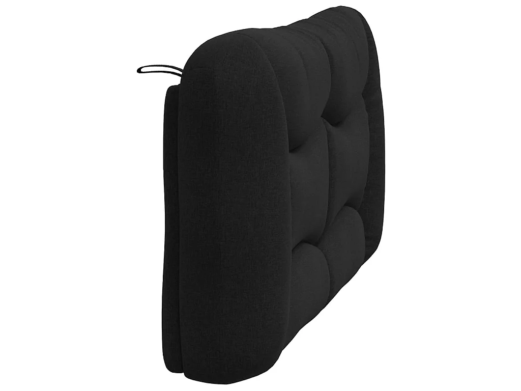Coussin de tête de lit Hvar noir 140 cm tissu