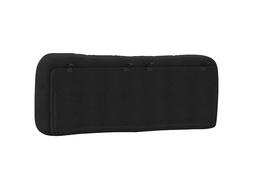 Coussin de tête de lit Hvar noir 140 cm tissu