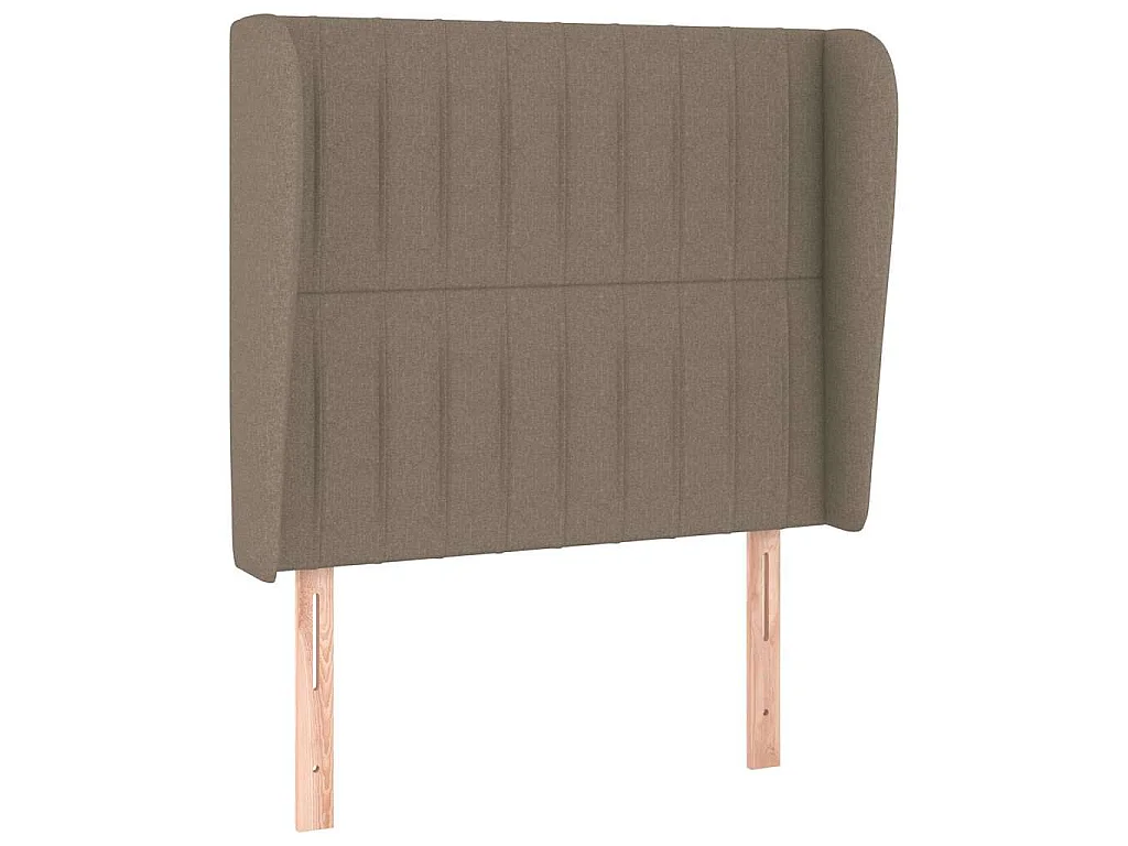 Tête de lit avec oreilles Taupe 83x23x118/128 cm Tissu