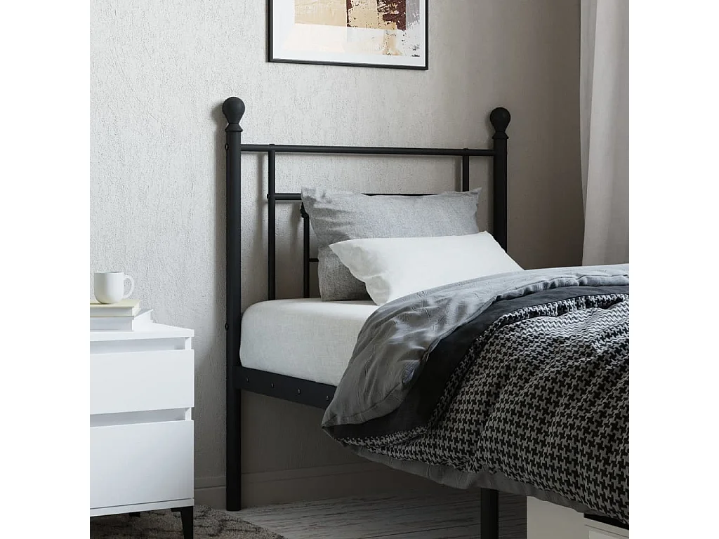 Testiera in Metallo Nero 75 cm