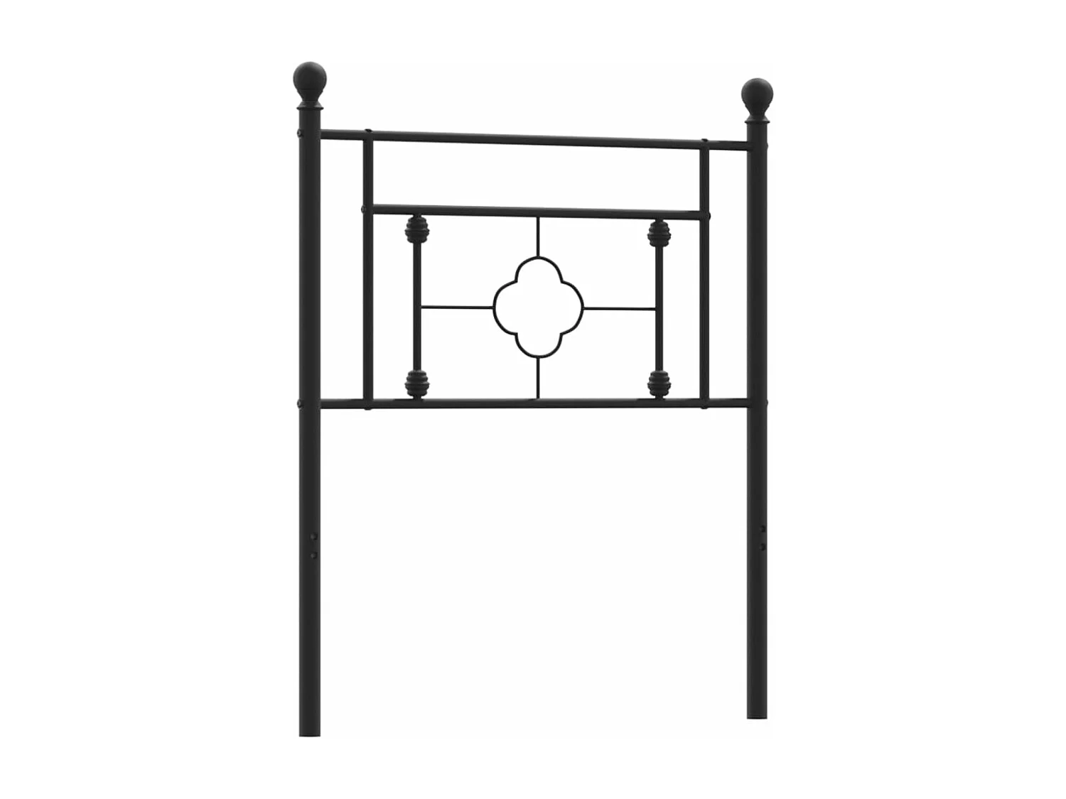 Testiera in Metallo Nero 75 cm