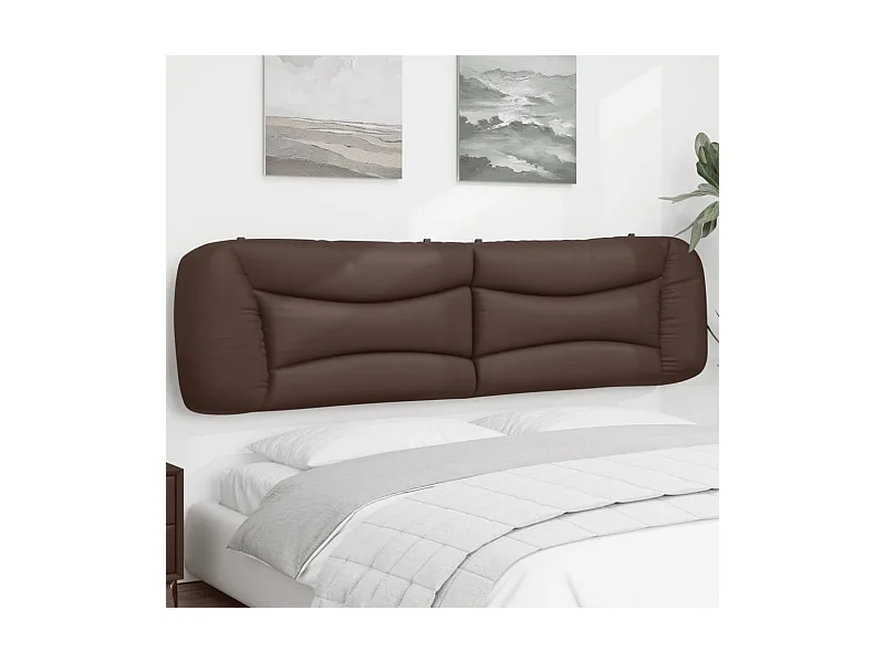 Coussin de tête de lit Hvar marron 200 cm similicuir