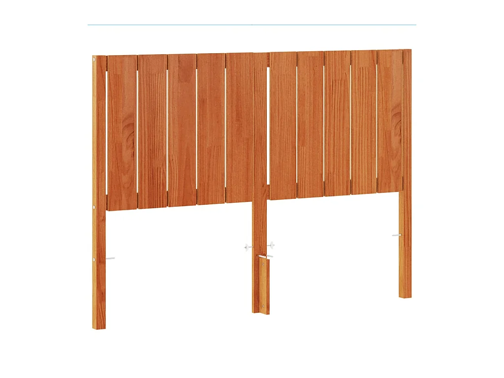 Tête de lit cire marron 135 cm bois massif de pin