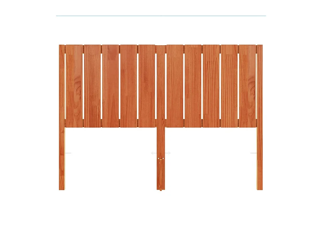 Tête de lit cire marron 135 cm bois massif de pin