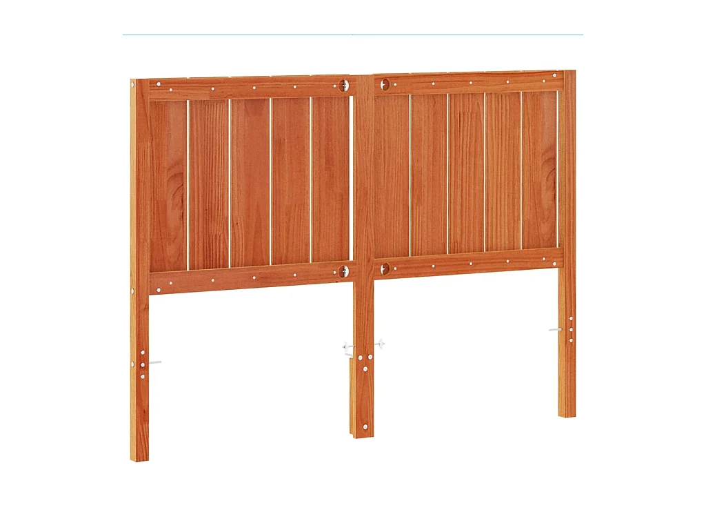 Tête de lit cire marron 135 cm bois massif de pin