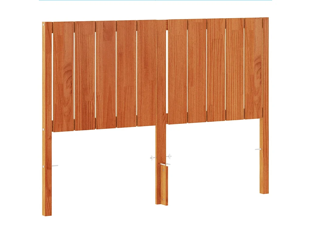 Cabecero de cama madera maciza de pino marrón cera 135 cm