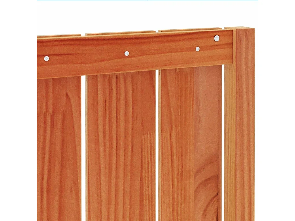 Cabecero de cama madera maciza de pino marrón cera 135 cm