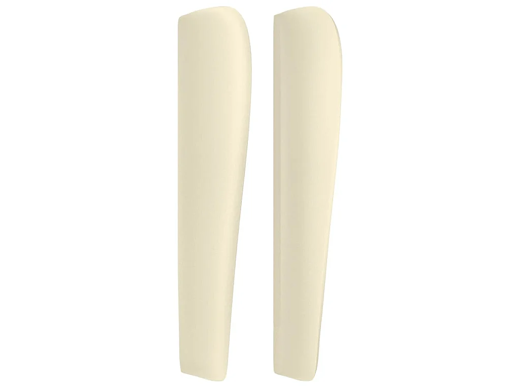 Tête de lit avec oreilles Crème 83x23x118/128 cm Similicuir