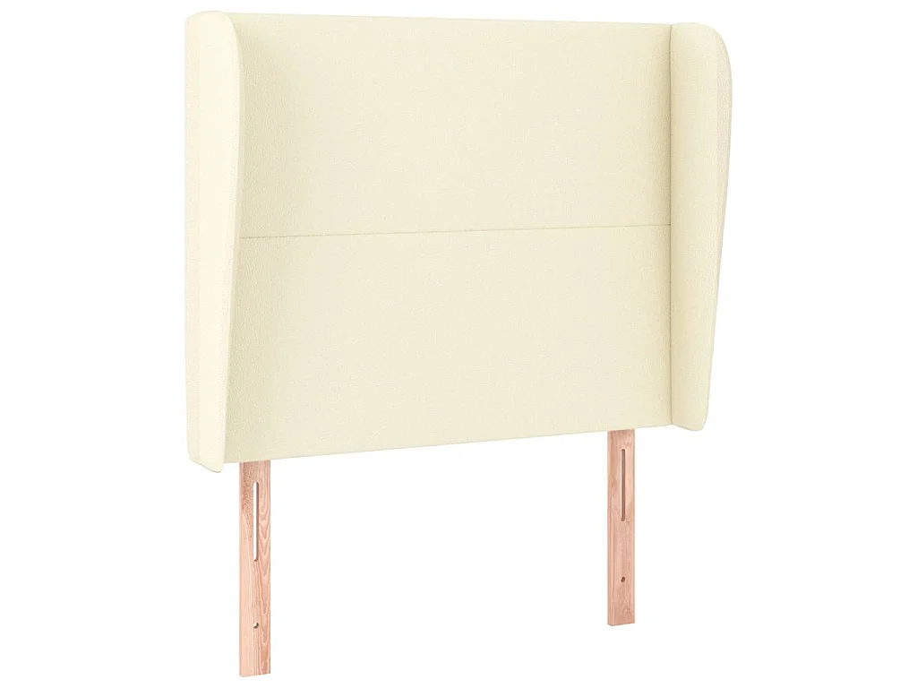 Tête de lit avec oreilles Crème 83x23x118/128 cm Similicuir