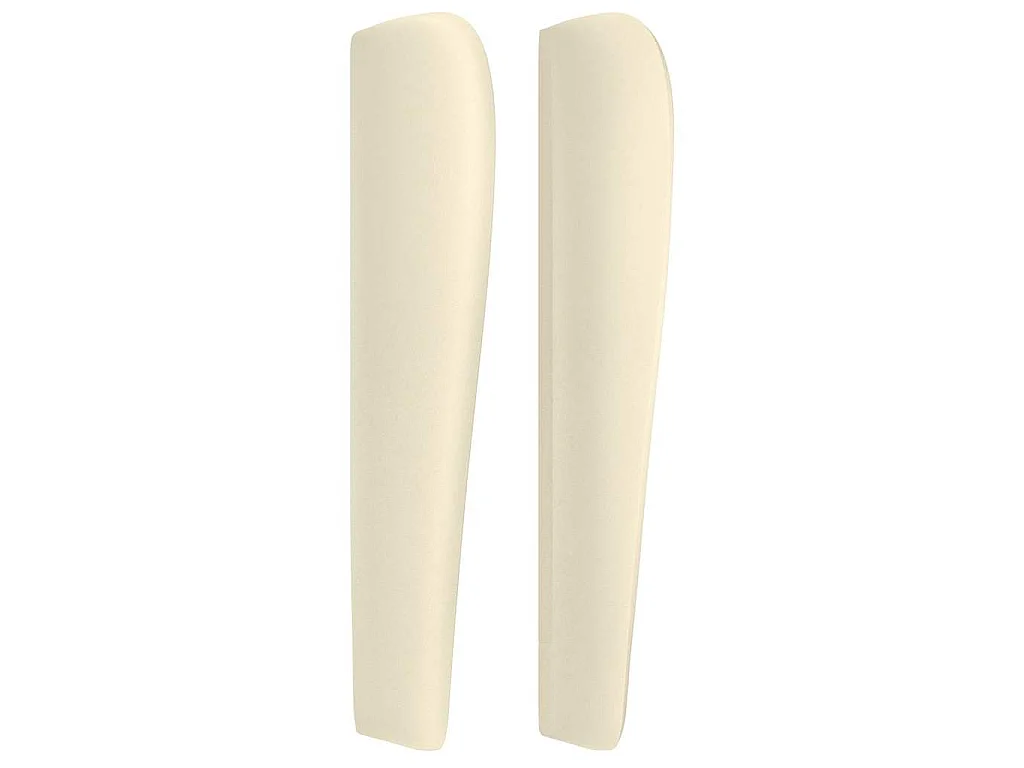 Tête de lit avec oreilles Crème 83x23x118/128 cm Similicuir