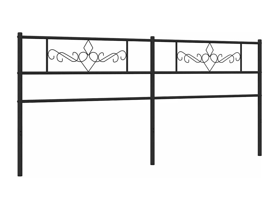 Tête de lit métal noir 200 cm