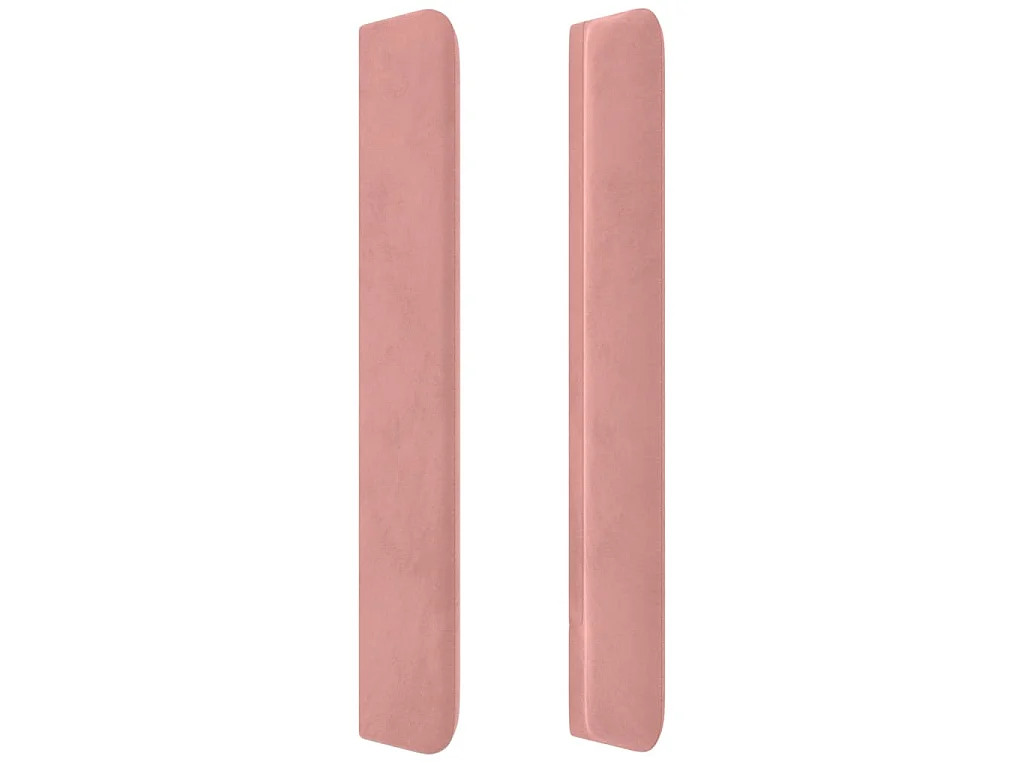 Hoofdbord LED 93x16x118/128 cm fluweel roze