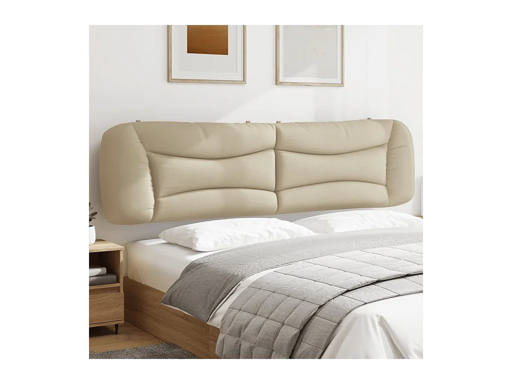 Kopfteil-Kissen "Hvar" Creme 200 cm Stoff