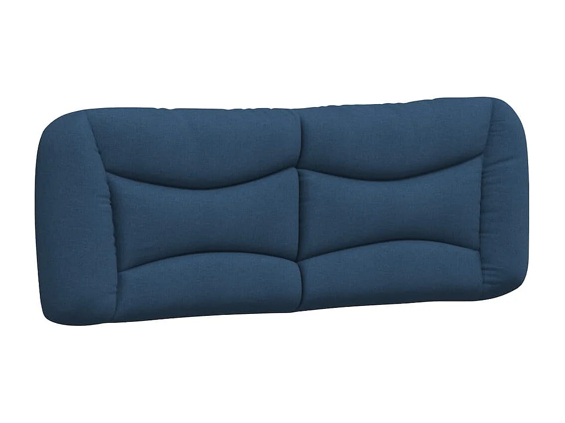 Coussin de tête de lit Hvar bleu 140 cm tissu