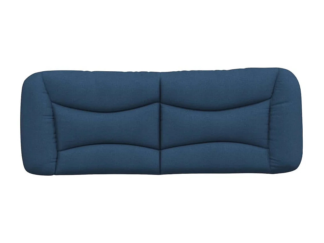 Coussin de tête de lit Hvar bleu 140 cm tissu