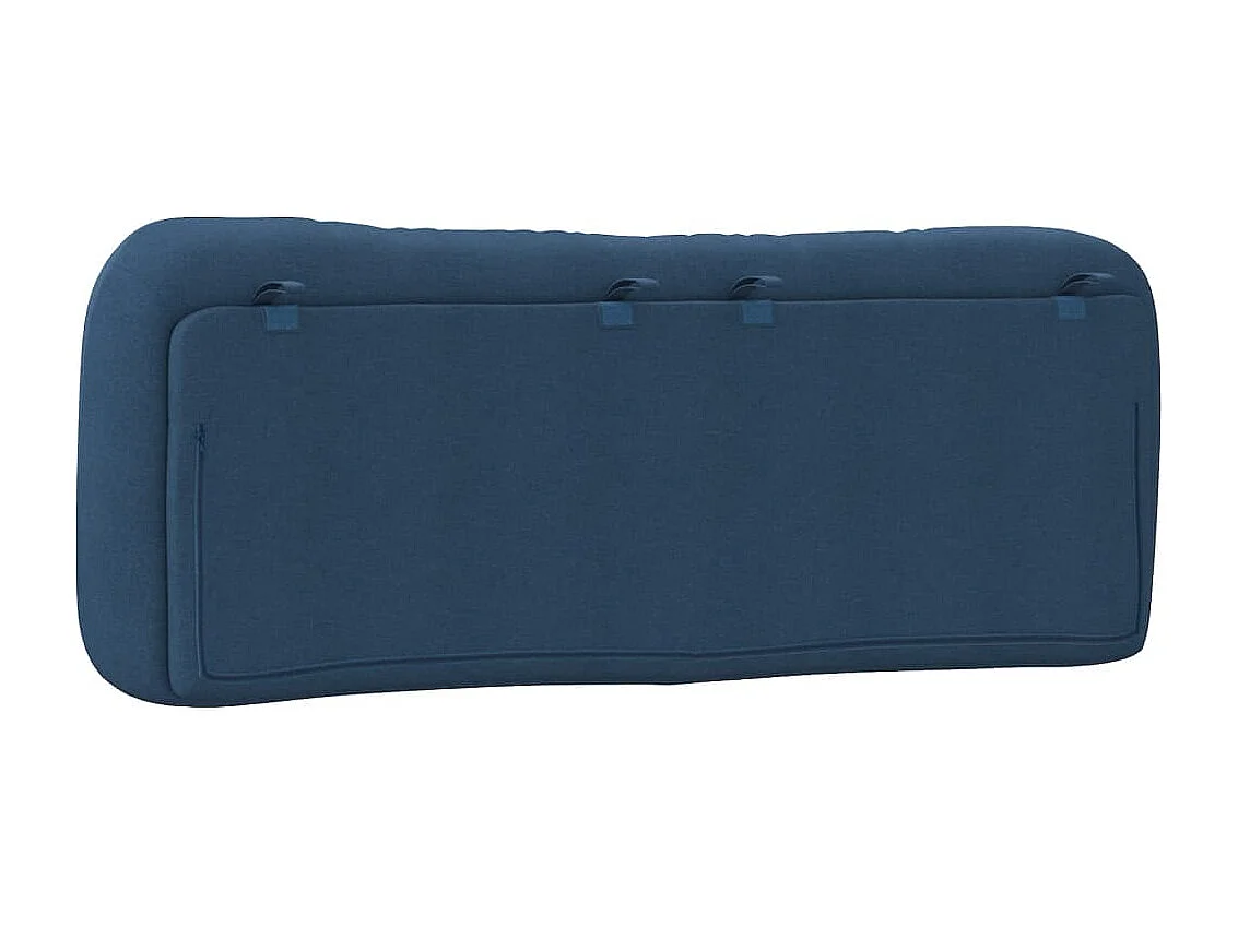 Coussin de tête de lit Hvar bleu 140 cm tissu