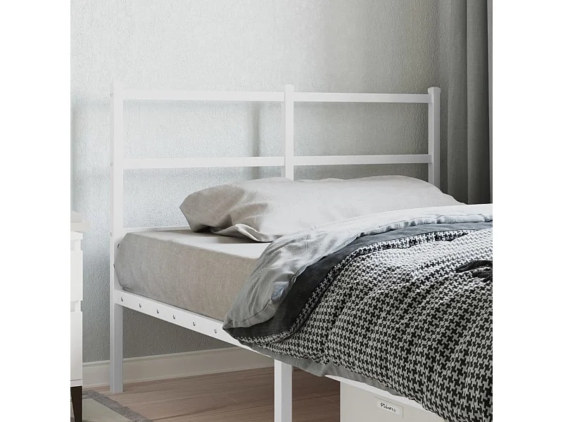 Tête de lit métal blanc 120 cm