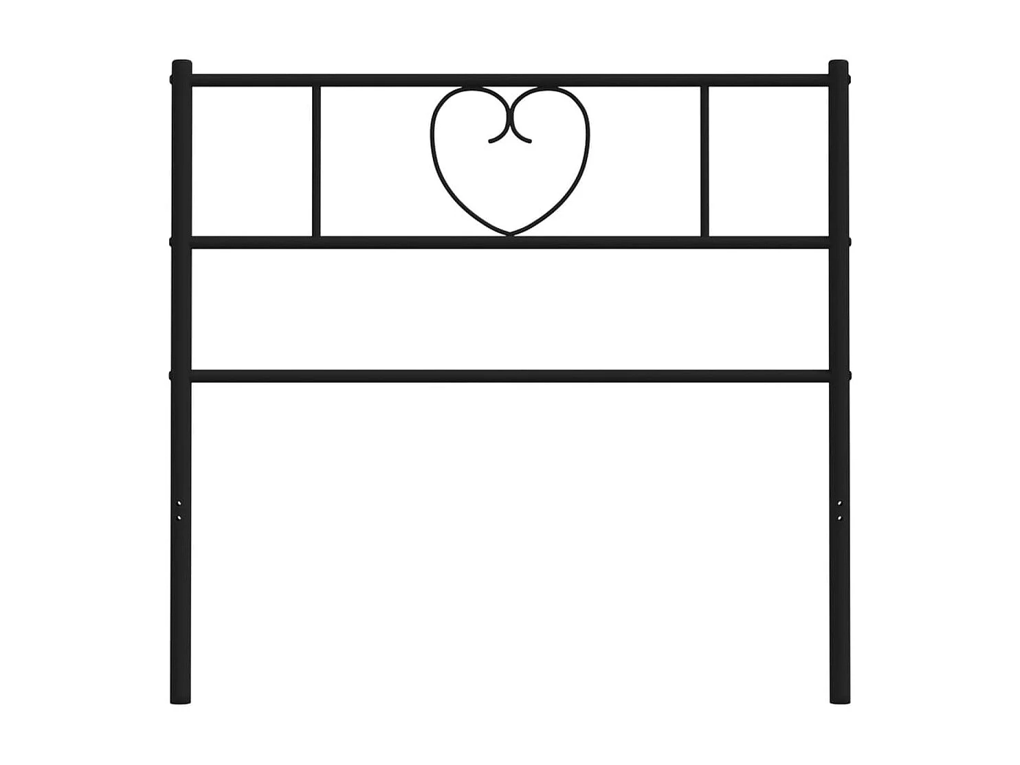 Tête de lit métal noir 107 cm