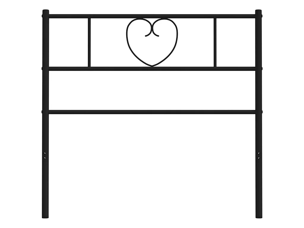 Tête de lit de remplacement métal noir 107 cm