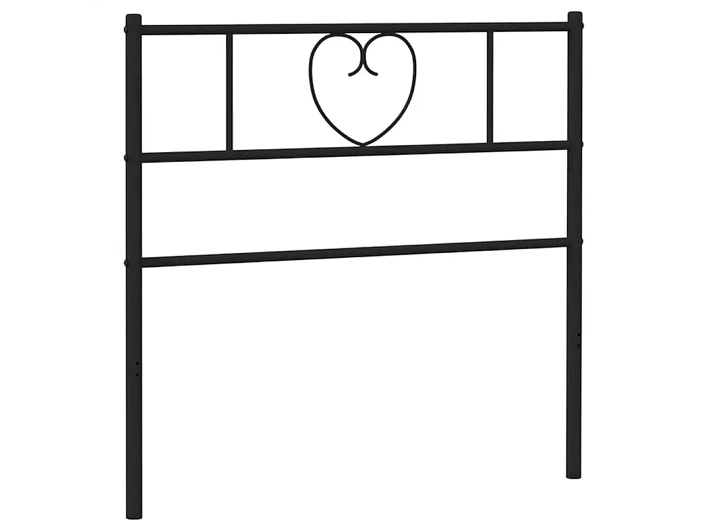 Tête de lit de remplacement métal noir 107 cm