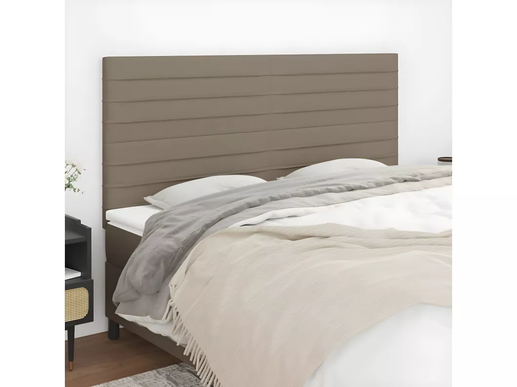 Kauf Unique Kopfteile 4 Stk. Taupe 100x5x78/88 cm Stoff