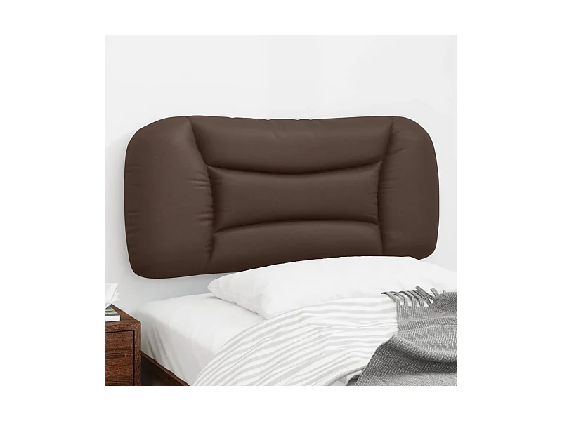 Hoofdbordkussen "Hvar" 80 cm kunstleer bruin