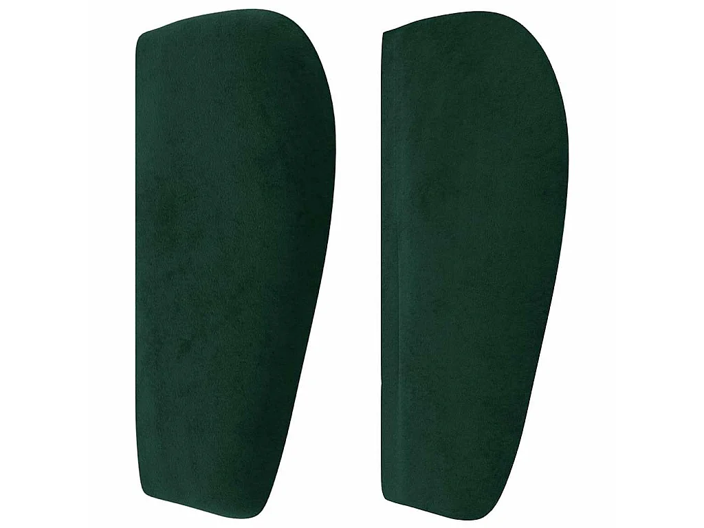Tête de lit avec oreilles Vert foncé 147x23x78/88 cm Velours