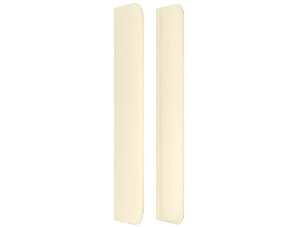 Kopfteil mit Ohren Creme 83x16x118/128 cm Kunstleder