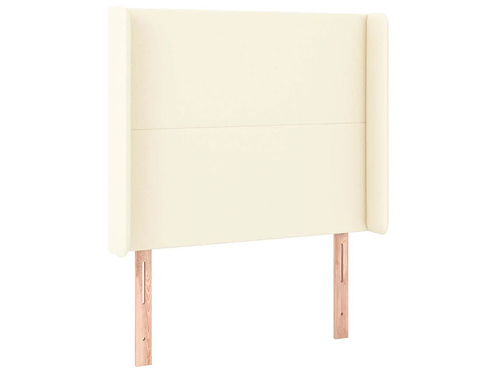Tête de lit avec oreilles Crème 83x16x118/128 cm Similicuir