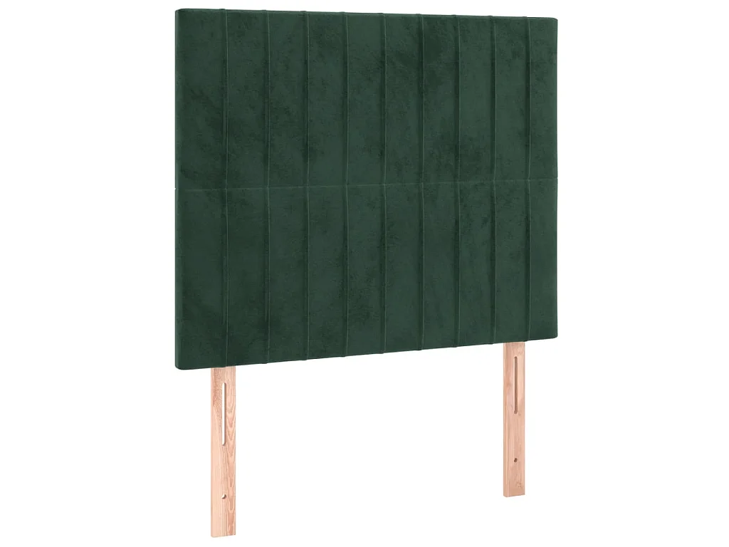 Tête de lit à LED Vert foncé 80x5x118/128 cm Velours
