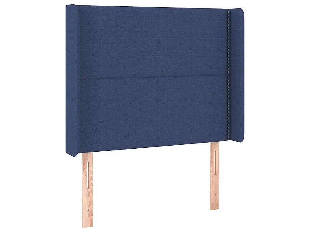 Kopfteil mit Ohren Blau 93x16x118/128 cm Stoff