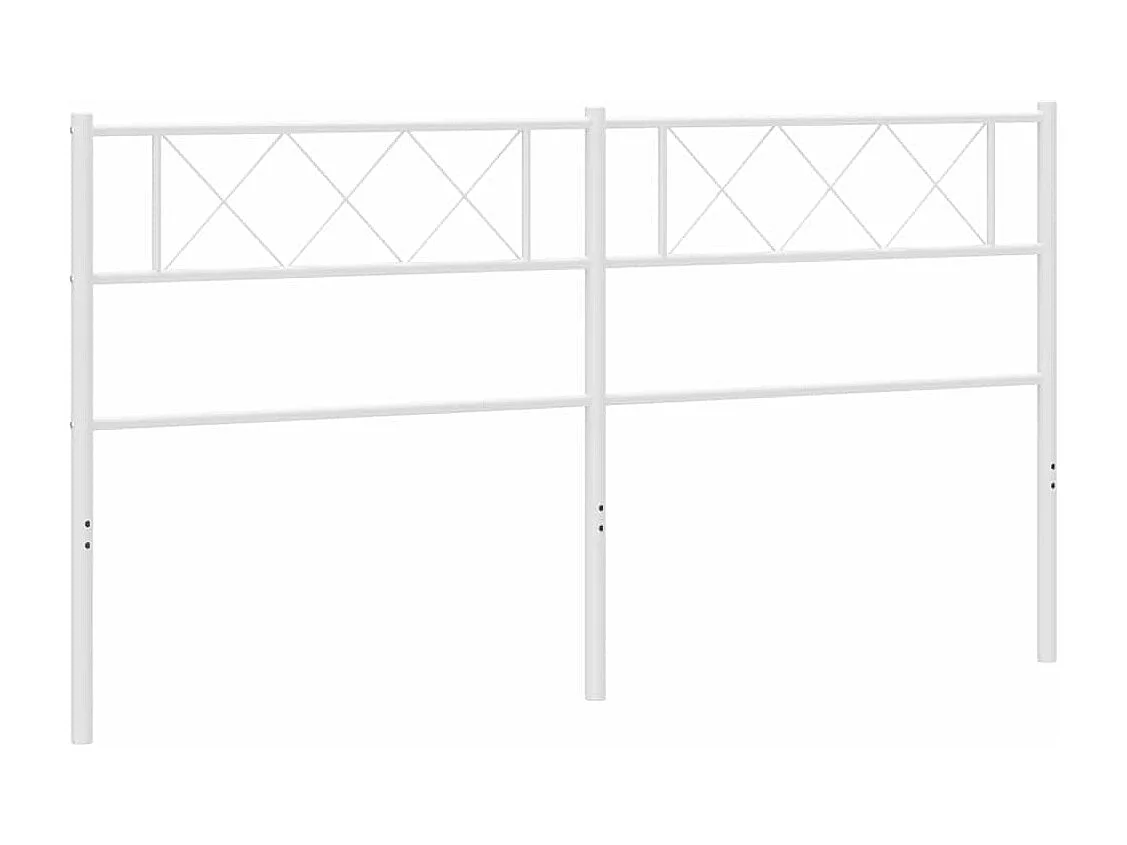 Vervangend hoofdbord 200 cm metaal wit
