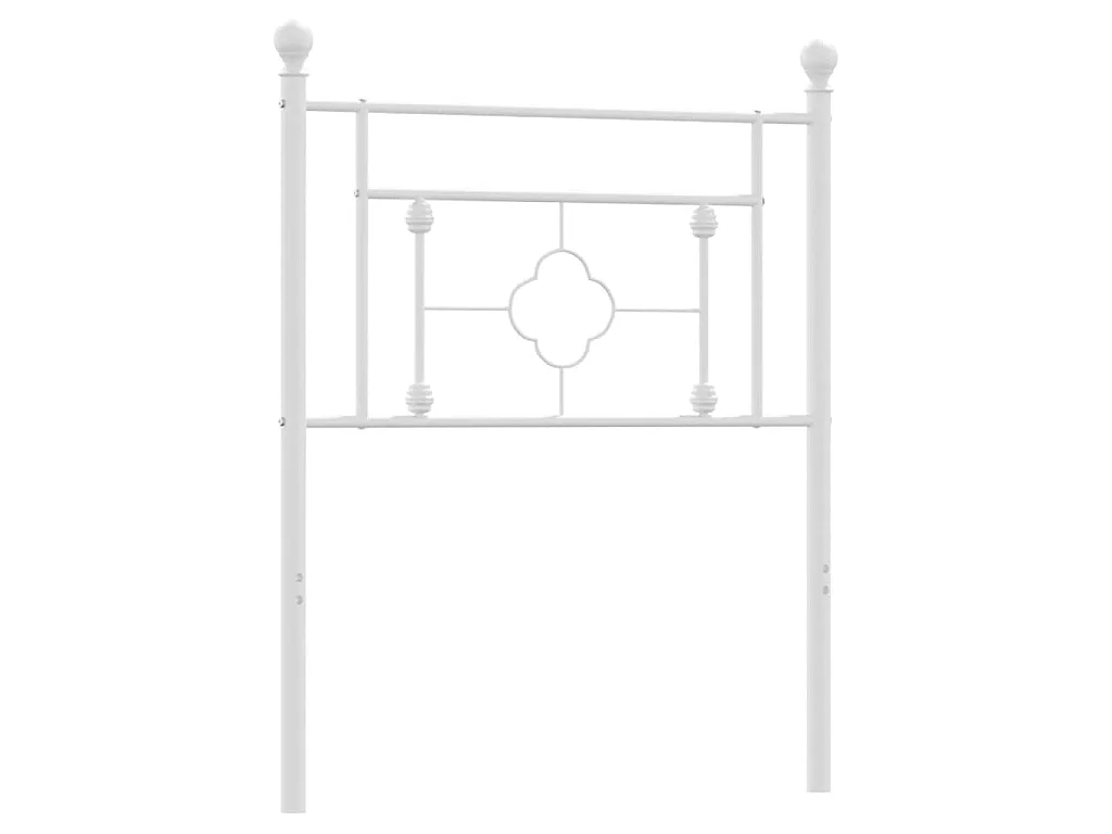 Vervangend hoofdbord 75 cm metaal wit